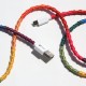 Vorson El Yapımı Rainbow Micro 1mt Şarj & USB Kablosu